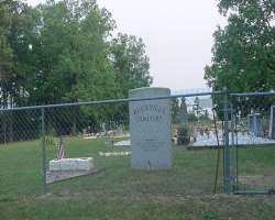 A chain-link fence was added in the 1960s to surround the cemetery A chain-link fence was added in the 1960s to surround the cemetery.